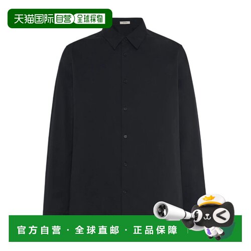 香港直邮THE ROW 男士衬衫 283W1842BLK SS2025 黑色 Beto 羊毛衬