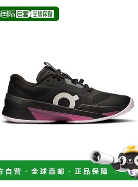自营欧洲直邮ON昂跑 THE ROGER系列女士黑色/粉色聚酯纤维滑步运