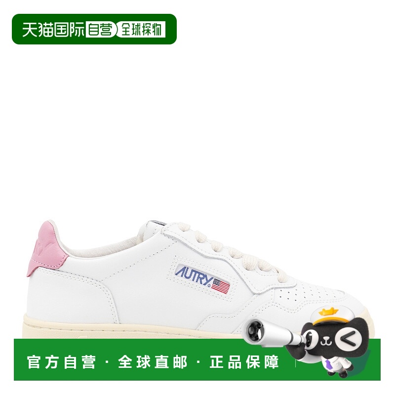 1h可退 香港直邮AUTRY 女士 MEDALIST 白色粉色皮质低帮运动鞋 AU