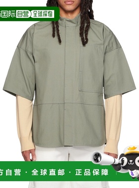 香港直邮Jil Sander 拼接高领衬衫 J47DL0113-J45136