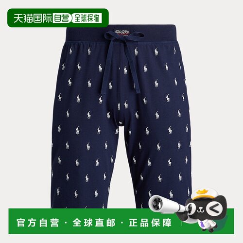 自营欧洲直邮RALPH LAUREN拉夫劳伦 Polo棉质平纹针织小马睡衣短