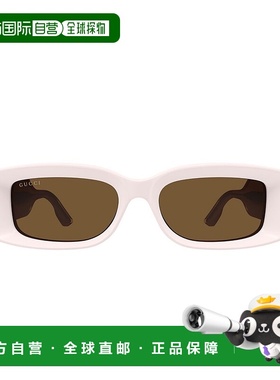 香港直邮Gucci 古驰 女士 几何框太阳镜 GG1528S white白色 舒适