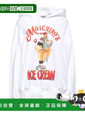 香港直邮Moschino 莫斯奇诺 女士 连帽卫衣 white白色 舒适时尚