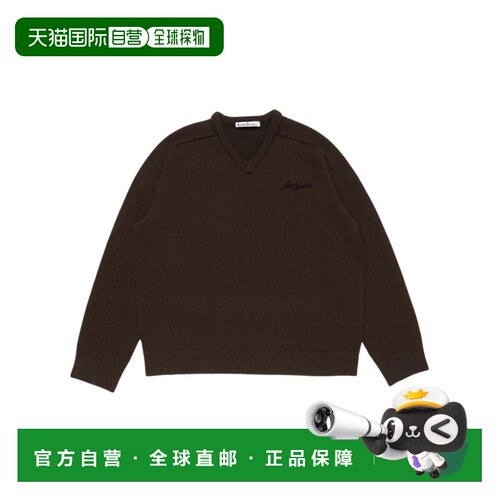1h可退 香港直邮ACNE STUDIOS 男士卫衣 B60384ADM CO 深棕色 V领
