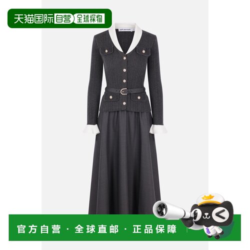 香港直邮Self-Portrait 女士 针织斜纹布中长连衣裙 PF26131MAGR