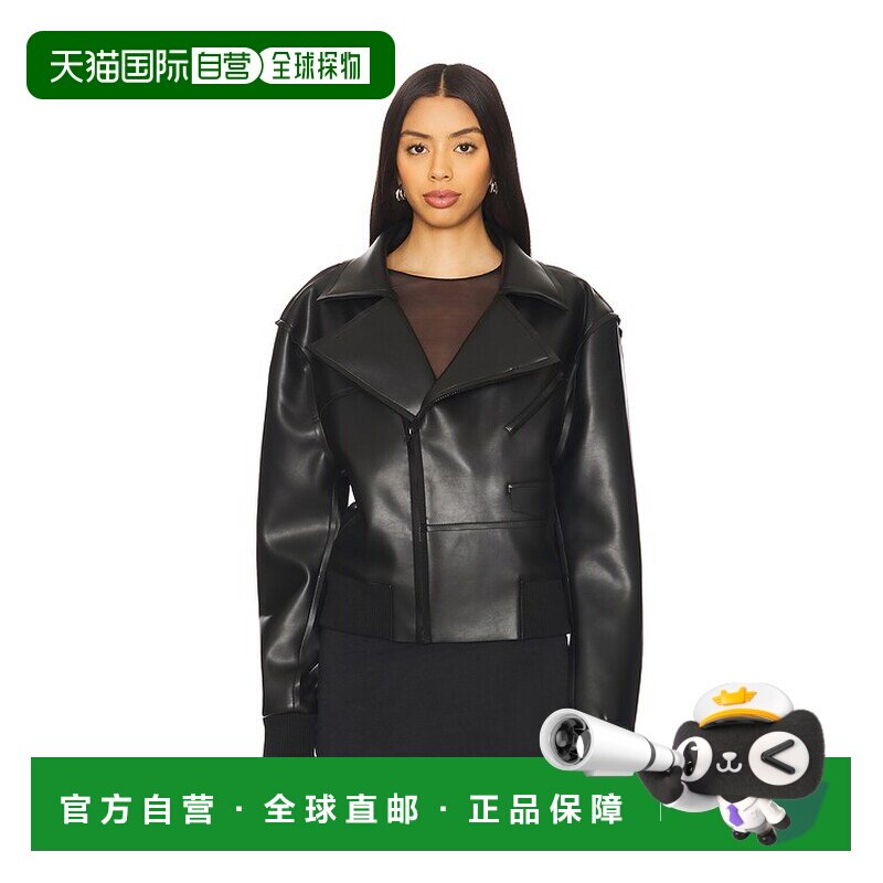 1h可退 香港直邮NORMA KAMALI 诺玛 卡玛丽 女士 迷你机车夹克 ST