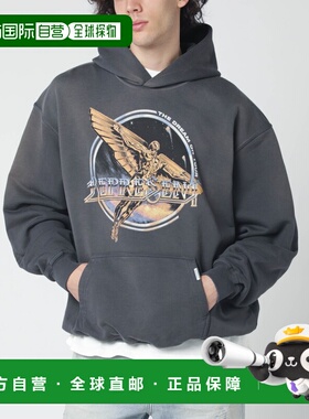 1h可退 香港直邮Represent 男士 灰色带Logo印花连帽衫 MLM100822