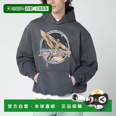 1h可退 香港直邮Represent 男士 灰色带Logo印花连帽衫 MLM100822