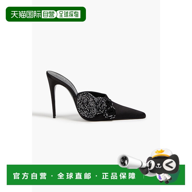 1h可退 香港直邮magda butrym 女士 花朵装饰绸缎凉拖 AW23HIGHMU