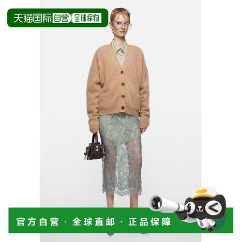 自营欧洲直邮Acne Studios 女士浅棕色羊绒开衫