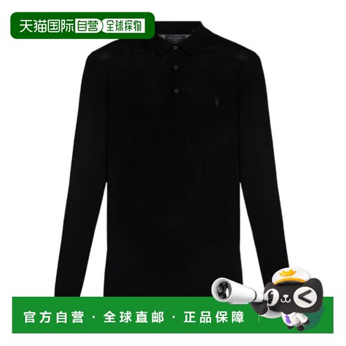 香港直邮ALL SAINTS 男士POLO衫 M085KBBLACK SS2 【付后1h可退】