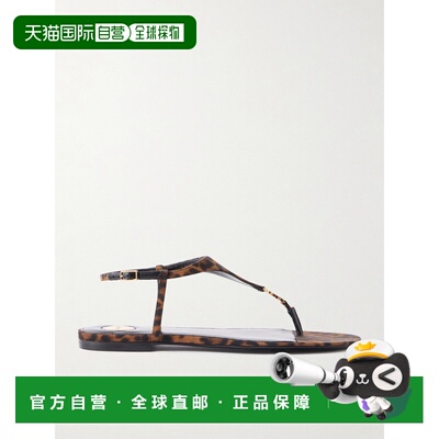 1h可退 香港直邮Saint Laurent 圣罗兰 女士 印花粘胶纤维人字拖