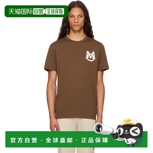 香港直邮Moncler 盟可睐 男士 棕色贴花 T 恤 J20918C000218390T