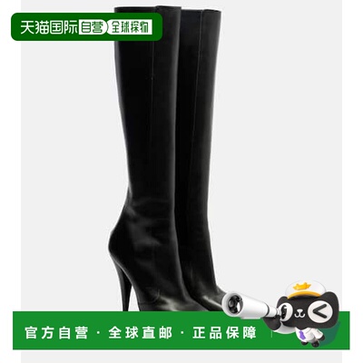 香港直邮Givenchy 纪梵希 女士 Sliced 方形皮质及膝靴子长筒靴