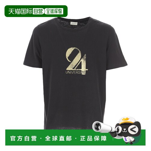 香港直邮Saint Laurent 棉质印花圆领T恤 557956BDZ2