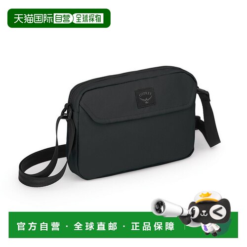 自营欧洲直邮Osprey Aoede Crossbody Bag男女黑色聚酯纤维日常斜