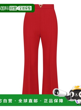 1h可退 香港直邮valentino 华伦天奴 女士 红色裤子 8B3RB7209Q0