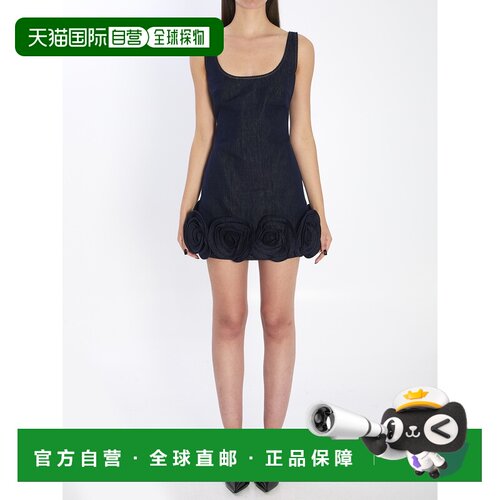 1h可退 香港直邮Self-Portrait 女士 3D MNI 牛仔花朵连衣裙 RS26