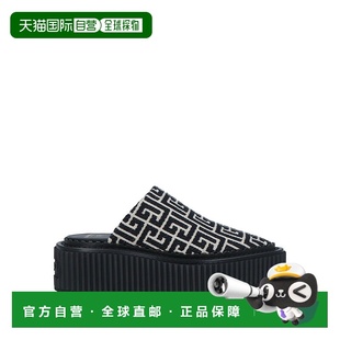 女士 巴尔曼 Mules 木屐 舒适 1h可退 black黑色 香港直邮Balmain