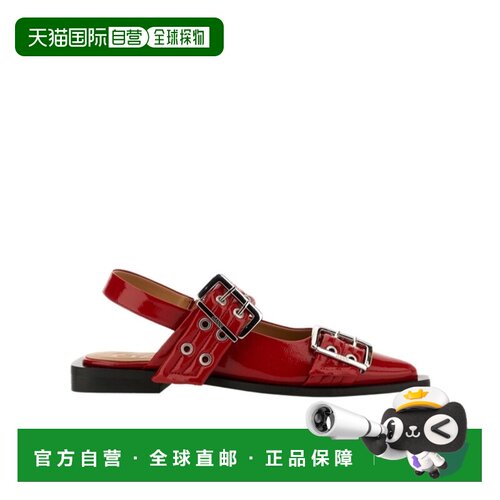 香港直邮GANNI 女士休闲鞋 S2843474 CO 红色 露跟平底鞋