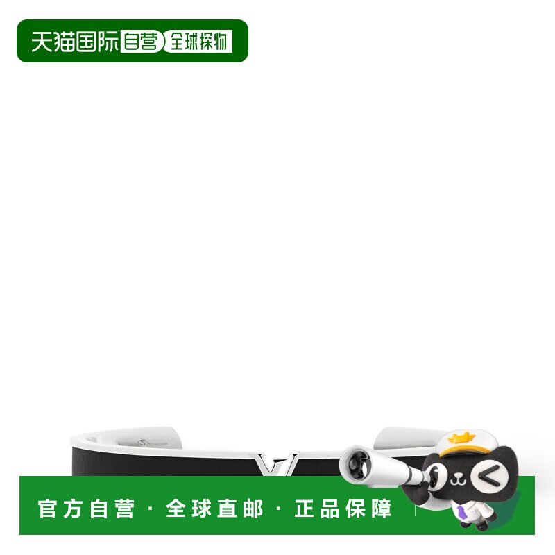 自营欧洲直邮LV路易威登 Initiales女士黑色金属皮革手镯