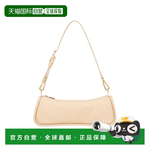 自营欧洲直邮Longchamp珑骧 Looong女士香草色牛皮革肩背包斜挎包
