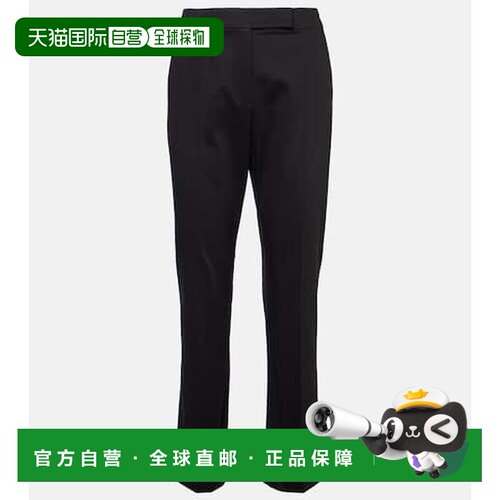1h可退香港直邮MaxMara 麦斯玛拉 女士 Okra 中腰棉质喇叭长裤休