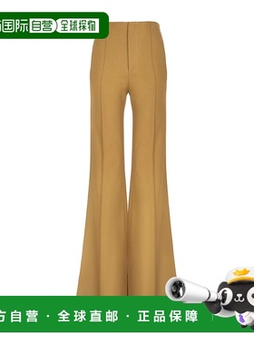 香港直邮Chloe 棉质斜纹布喇叭裤 CH24APA34043休闲裤西装裤