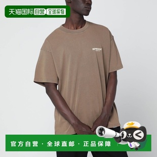 1h可退 香港直邮Represent 男士 浅棕棉质带LogoT恤 OCM41114CO16