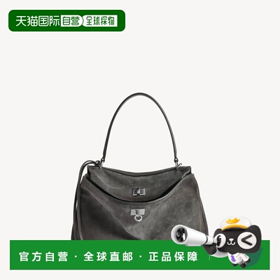 自营欧洲直邮Balenciaga巴黎世家 Rodeo女士风暴灰小牛皮小号手提