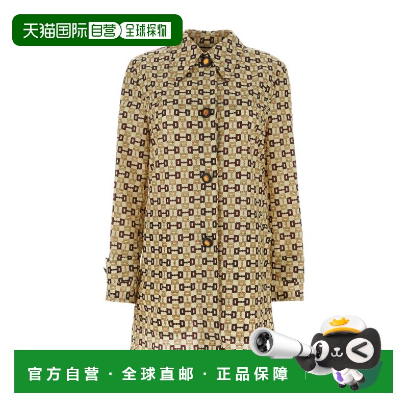 自营1h可退 Gucci 图案印花中长外套 752387ZANVO大衣