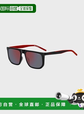 自营欧洲直邮HUGO BOSS雨果HUGO RED双色镜腿黑色太阳镜