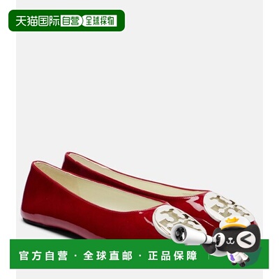 香港直邮Tory Burch 托里 伯奇 女士 Reva 精饰漆皮芭蕾舞鞋