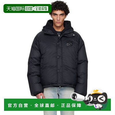 1h可退 香港直邮AMIRI 男士 黑色 羽绒连帽夹克 AMOUDO1002