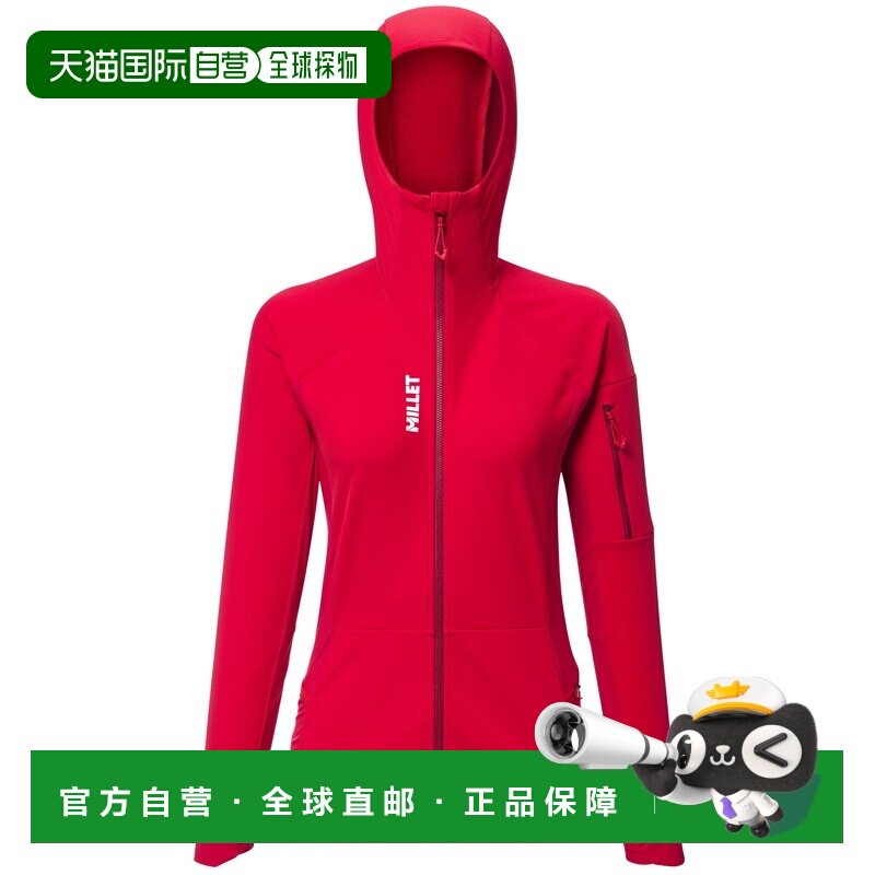 自营欧洲直邮Millet觅乐 PIERRA MENT 女款抓绒衣 红色外套夹克
