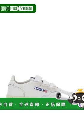 1h可退 香港直邮AUTRY 婴儿 'Kidstripes' Boy 白色低帮带Logo拼