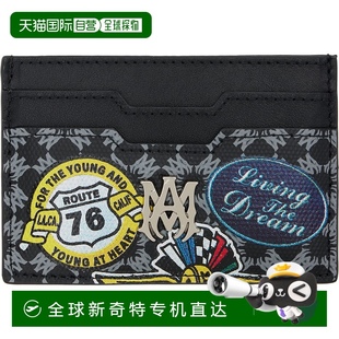 香港直郵AMIRI Patch Station 黑色 卡包 1h可退 AMACCO1 男士