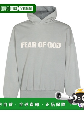 1h可退 香港直邮essentials fear of god 男士 浅灰色棉质卫衣 FG