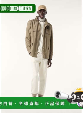 自营欧洲直邮Loro Piana 男士灰绿色细纤维夹克