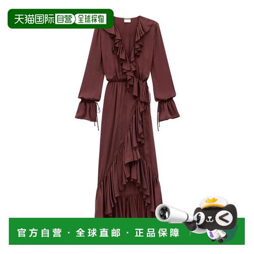 香港直邮Saint Laurent 褶饰连衣裙 814446Y720W