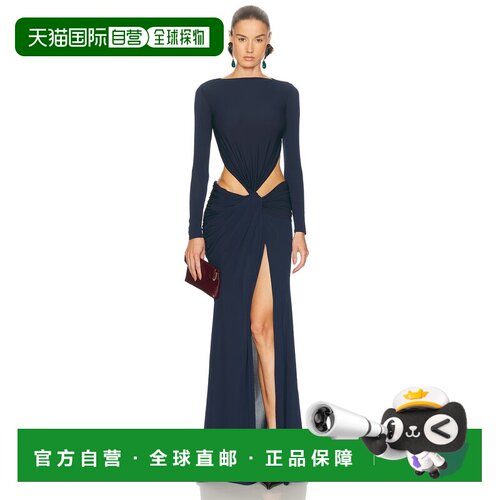 香港直邮ALEX PERRY 女士 for FWRD 长袖扭纹礼服 D1575RE26长裙