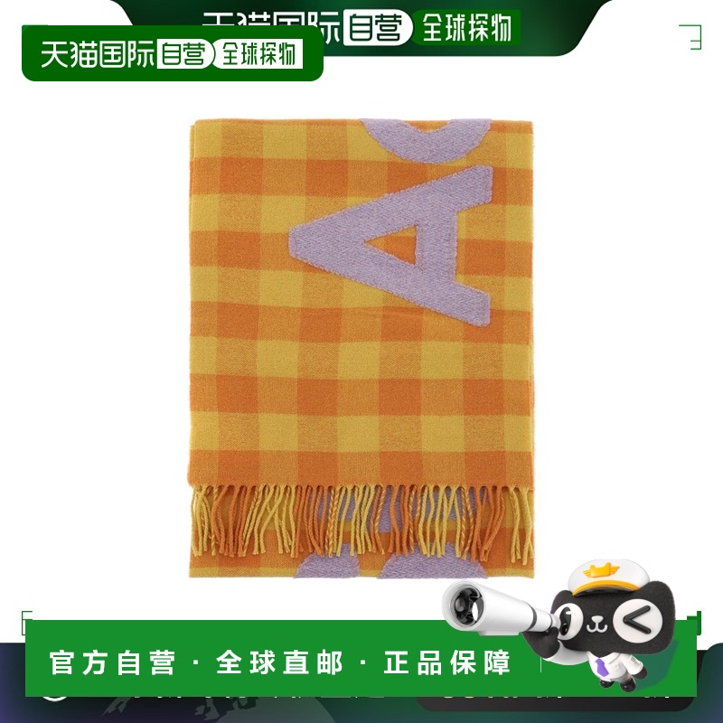 1h可退 Acne Studios 艾克妮 男士 格纹徽标围巾羊毛格子时尚秋冬