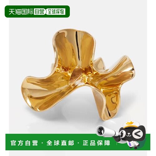 1h可退香港直邮Bottega Veneta 葆蝶家 女士 Anemone 镀金纯银戒