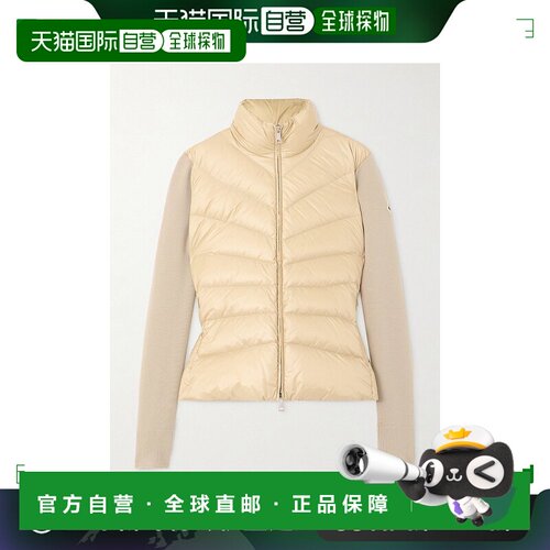 1h可退 香港直邮Moncler 盟可睐 女士 Apliqued shell down 羊毛