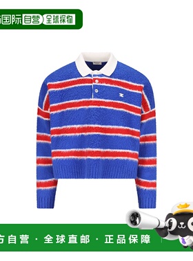 1h可退 香港直邮Celine 思琳 男士 条纹Polo风格针织上衣 RY0FQ0Z