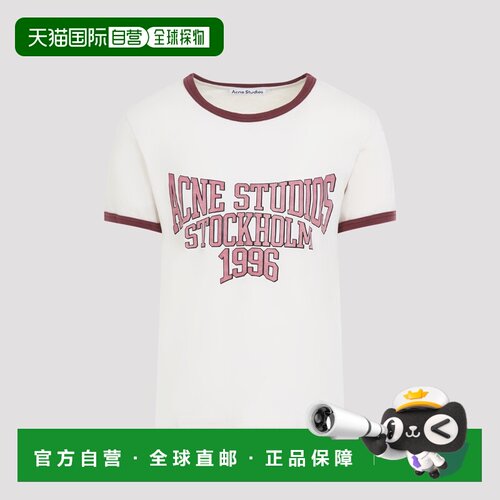 1h可退 欧洲直邮ACNE STUDIOS 男士T恤 BL0442CM7 AW2026 白色