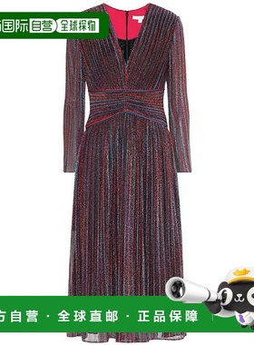 香港直邮Simkhai 女士 金属感条纹中长连衣裙 001397