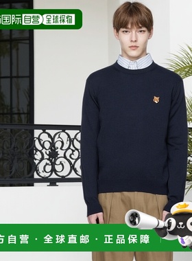 1h可退 香港直邮MAISON KITSUNE 男士 海军蓝 Bold Fox Head Patc