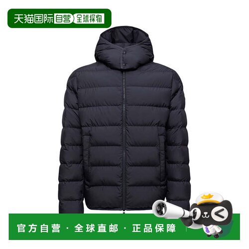 欧洲直邮Moncler Men Montbrocq Hooded Short Down Jacket Navy