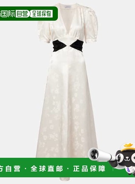 1h可退 香港直邮Gabriela Hearst 女士 Larkin 花朵真丝中长连衣